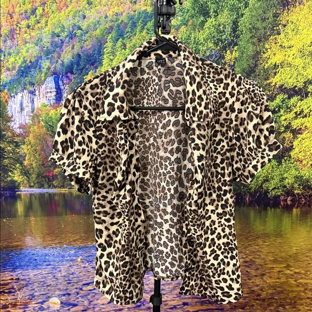 SHEIN Animal Print Blouse - Picture 1 of 5